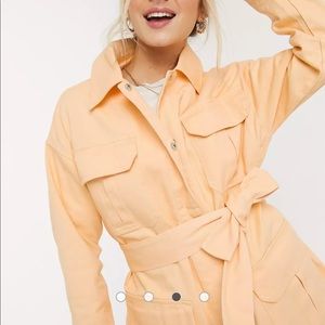ASOS DESIGN soft cotton utility jacket in buttermilk